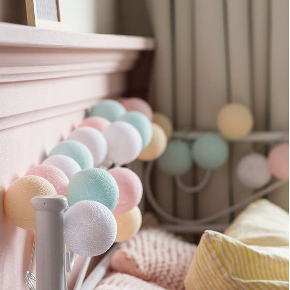 Vivolux | Royallure Baumwollballon-Lichterkette – Gemütliche Dekoration für Zuhause & Feiern