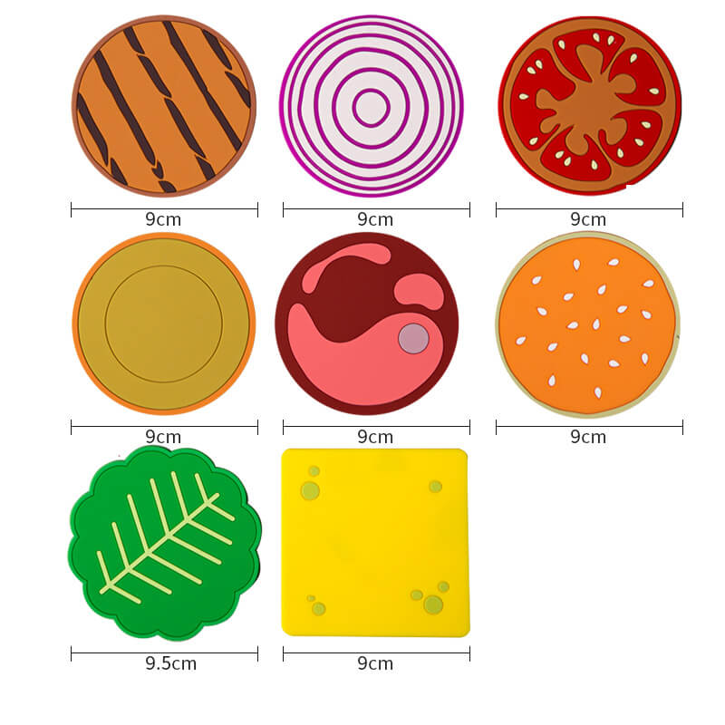 Vivolux | Kreatives Hamburger-Form Untersetzer-Set