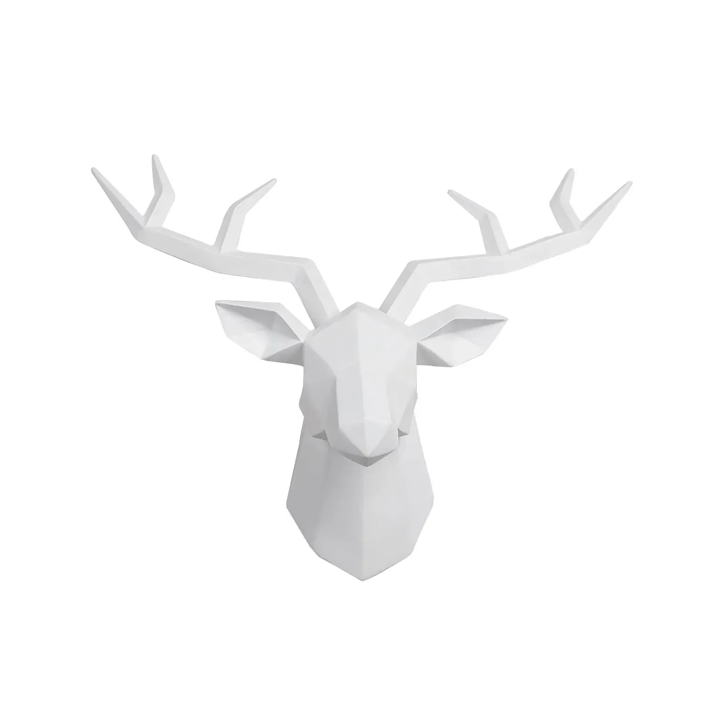 Vivolux | Hirschkopf Skulptur Tier Statue Figuren Wandbehang Kreatives Elch Kunst Geweih Statuette für Bürodeko Wandmontage