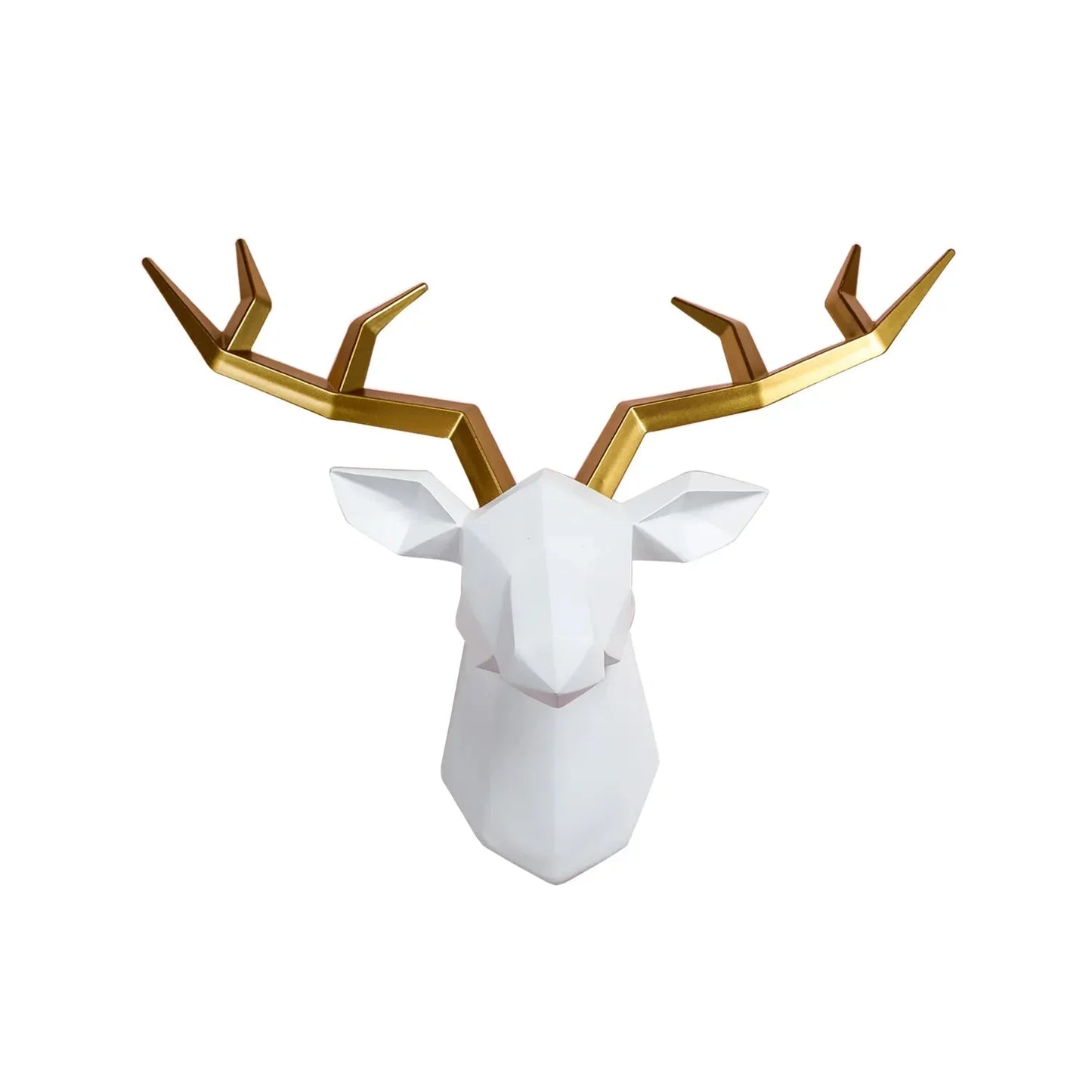 Vivolux | Hirschkopf Skulptur Tier Statue Figuren Wandbehang Kreatives Elch Kunst Geweih Statuette für Bürodeko Wandmontage