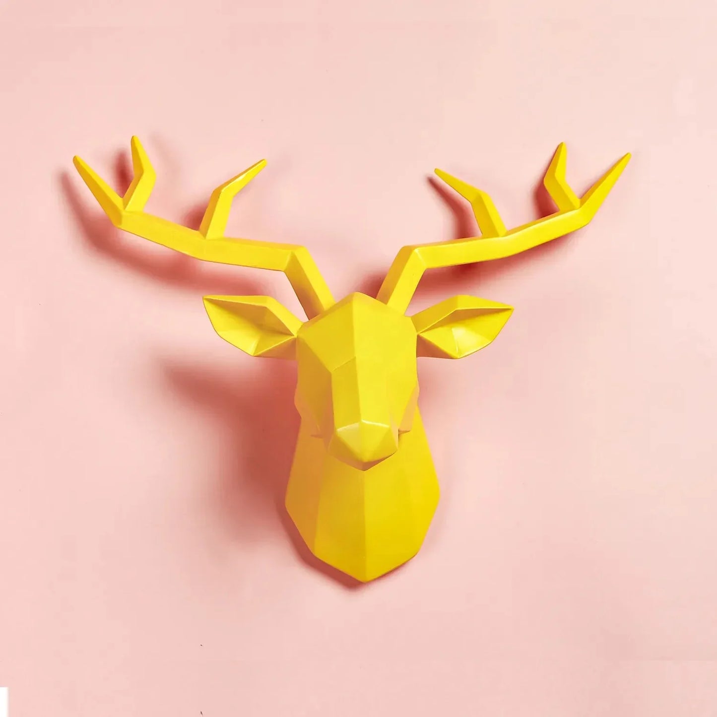 Vivolux | Hirschkopf Skulptur Tier Statue Figuren Wandbehang Kreatives Elch Kunst Geweih Statuette für Bürodeko Wandmontage