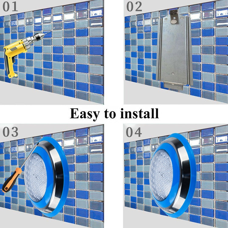 Vivolux | 18W LED Edelstahl Wandmontierte Poollicht Landschaft Unterwasserlicht (Buntes Licht)