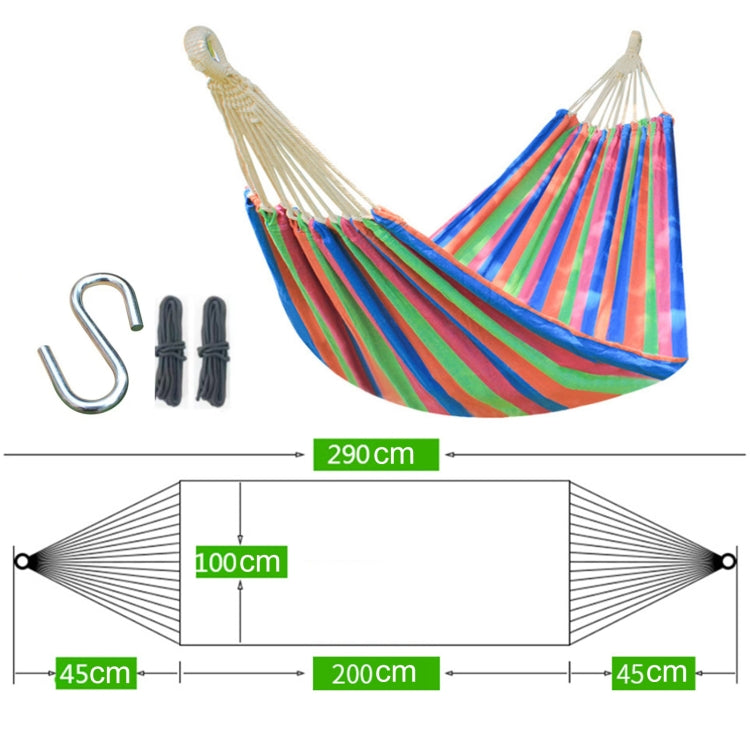 Vivolux | Outdoor Doppelt Dicke Leinwand Hängematte Innen Swing mit Abnehmbarer Kurvenstange, Größe: 200x100cm (Dunkelblau)