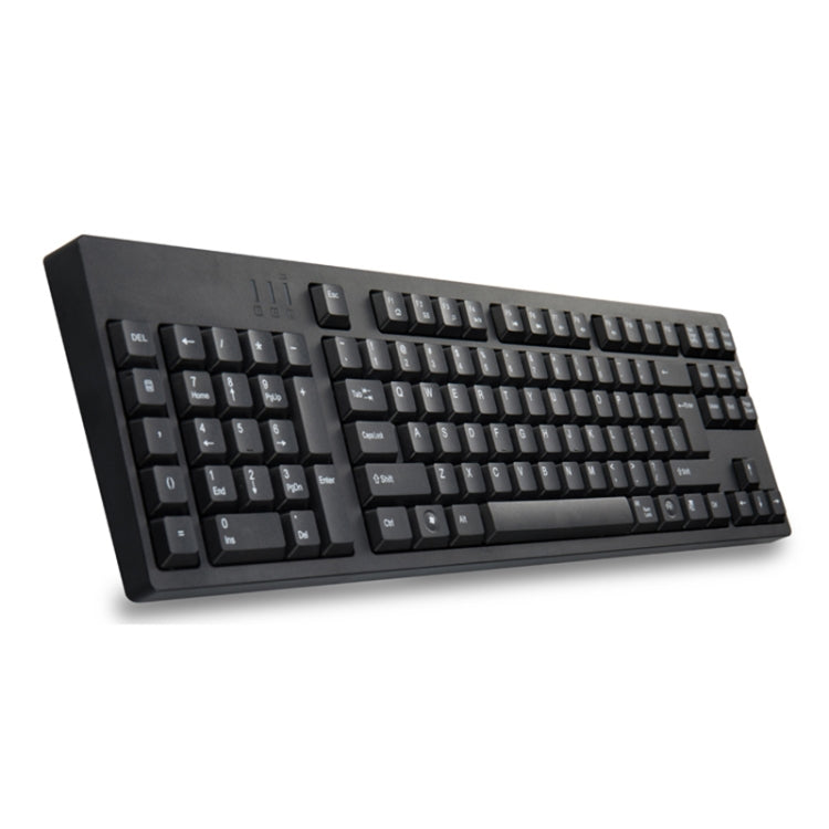 Vivolux | Verdrahtete USB-Linkshänder-Tastatur mit Dual-HUB-Funktion (Schwarz)