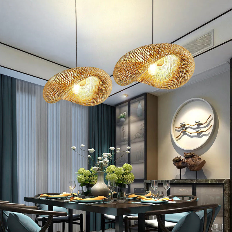 Vivolux | Rattan Gewebtes Bambus -Pendellicht - Led - Licht