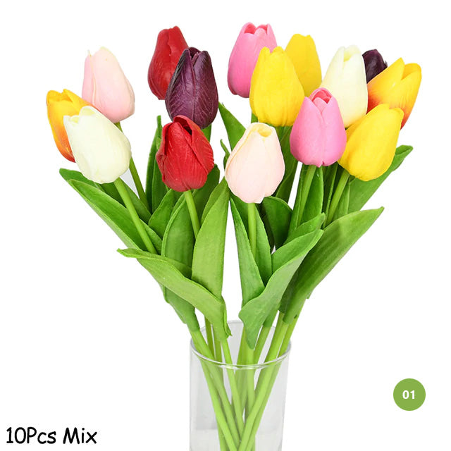 Vivolux | Mode-Tulpen Kunstblumen Für wartungsfreie kreative Wohnkultur Florale Displays Für Wohnzimmer Esszimmer Nordic Home Dekoration