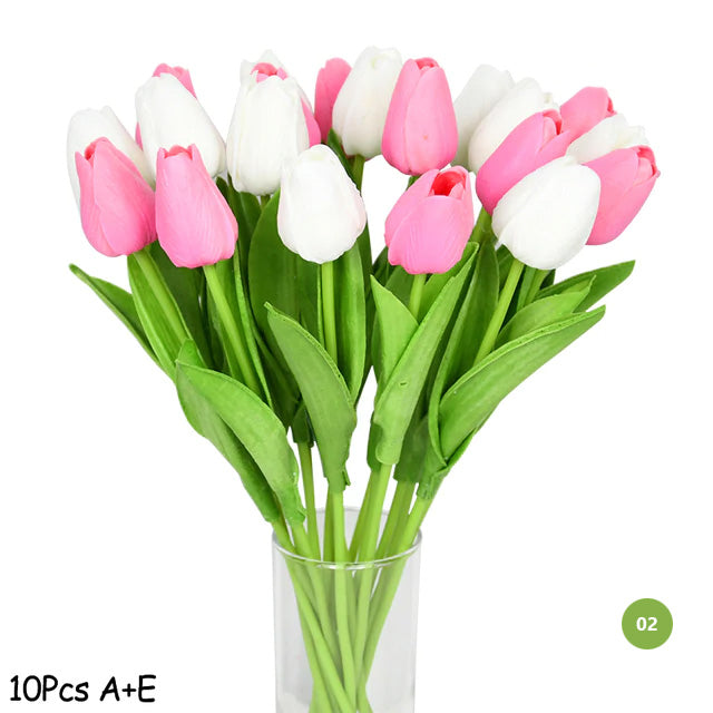 Vivolux | Mode-Tulpen Kunstblumen Für wartungsfreie kreative Wohnkultur Florale Displays Für Wohnzimmer Esszimmer Nordic Home Dekoration