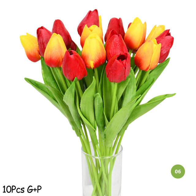 Vivolux | Mode-Tulpen Kunstblumen Für wartungsfreie kreative Wohnkultur Florale Displays Für Wohnzimmer Esszimmer Nordic Home Dekoration