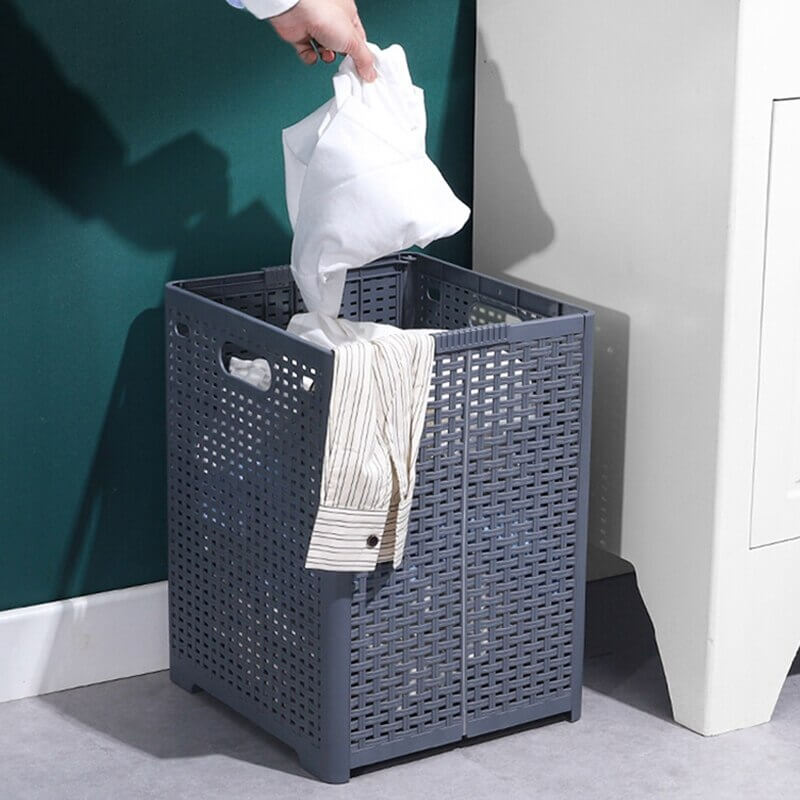 Vivolux | Zusammenklappbarer Plastik Wäschekorb
