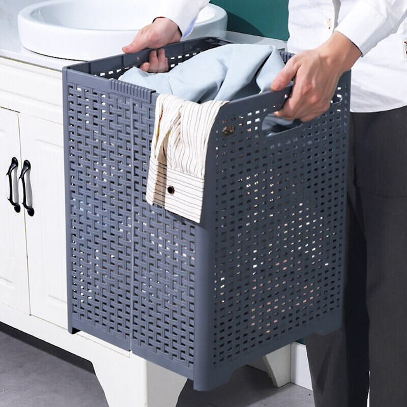 Vivolux | Zusammenklappbarer Plastik Wäschekorb