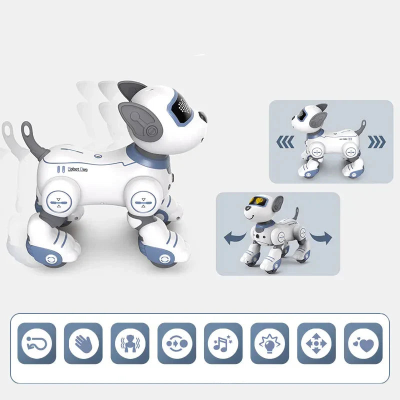 Vivolux | Roboter-Elektronikhund, Stunt-Hund, Sprachbefehl, programmierbarer Berührungssinn, Musiklied, Roboterhund für Kinderspielzeug
