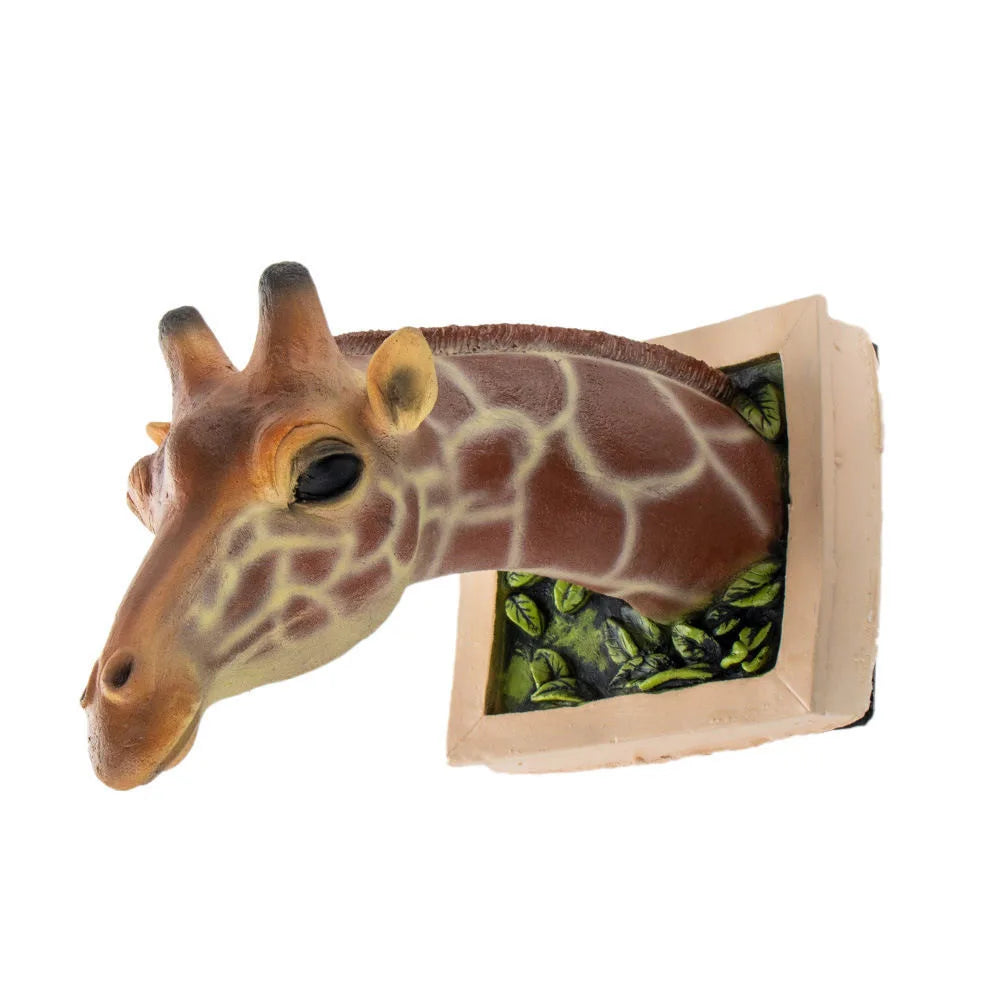 Vivolux | Giraffenkopf - Wanddekoration - 3D Skulptur - Lebensechte Dekoration