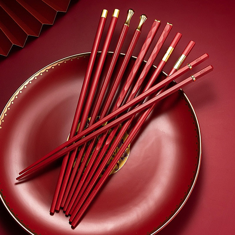 Vivolux | DineLux – Luxuriöses Essstäbchen-Set mit Raffinierten Designs (5 Paar)
