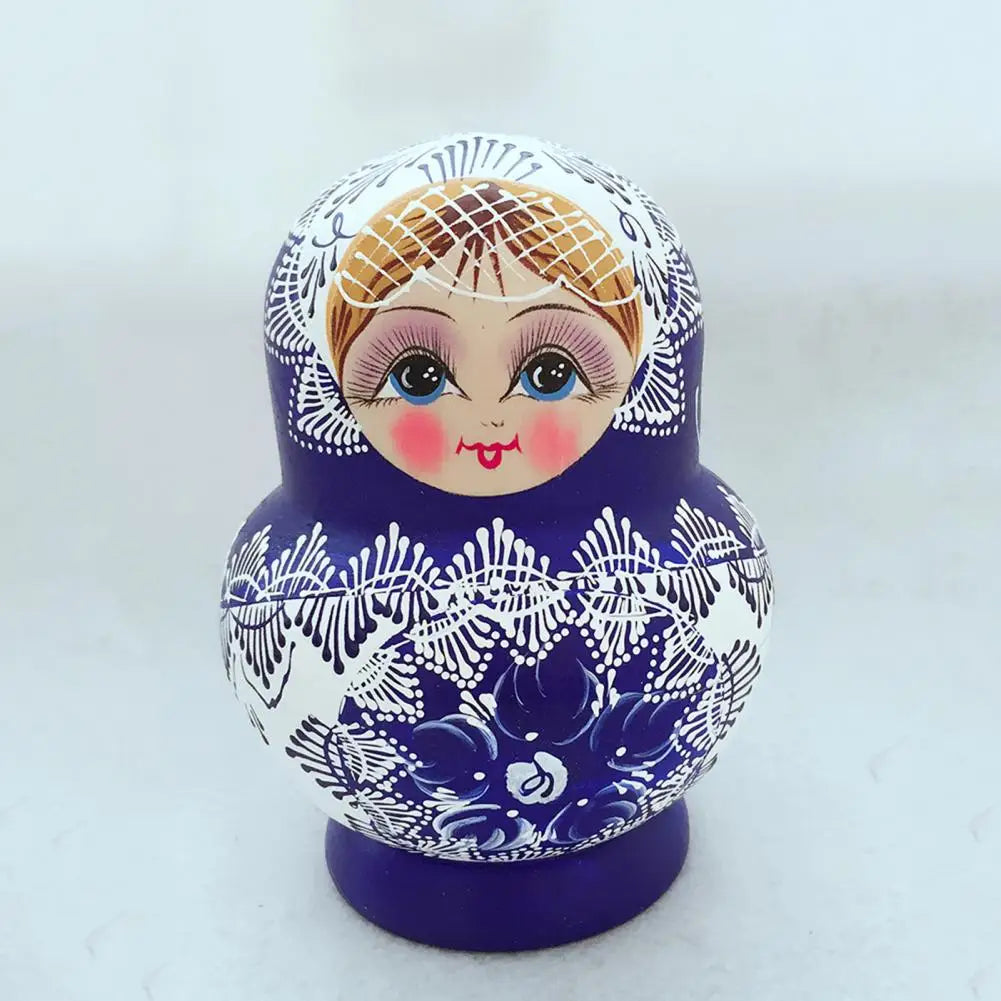 Vivolux | 10 Stück/Set Holz Russische Matroschka Puppen