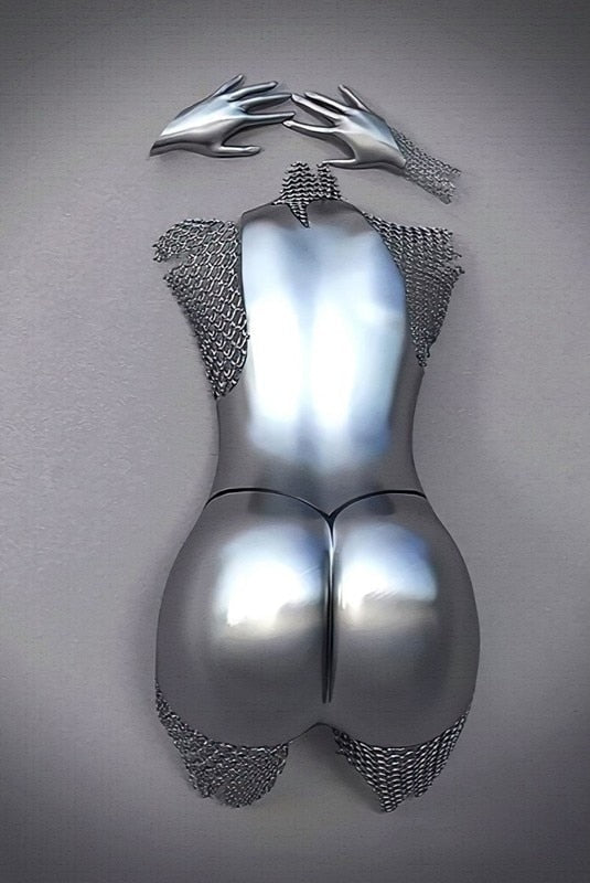 Vivolux | Metallfigur Statues Stile Abstraktes Leinwandgemälde Paare Wandkunst Liebes-Skulptur Poster Druck Wohnkultur Wohnzimmer Geschenke