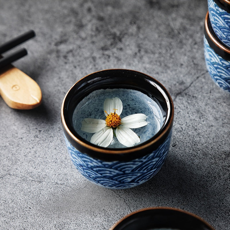 Vivolux | Sake-Wein im japanischen Stil, warmes chinesisches Wein-Set, Heim-Keramik-Sake-Wein-Set für Damen