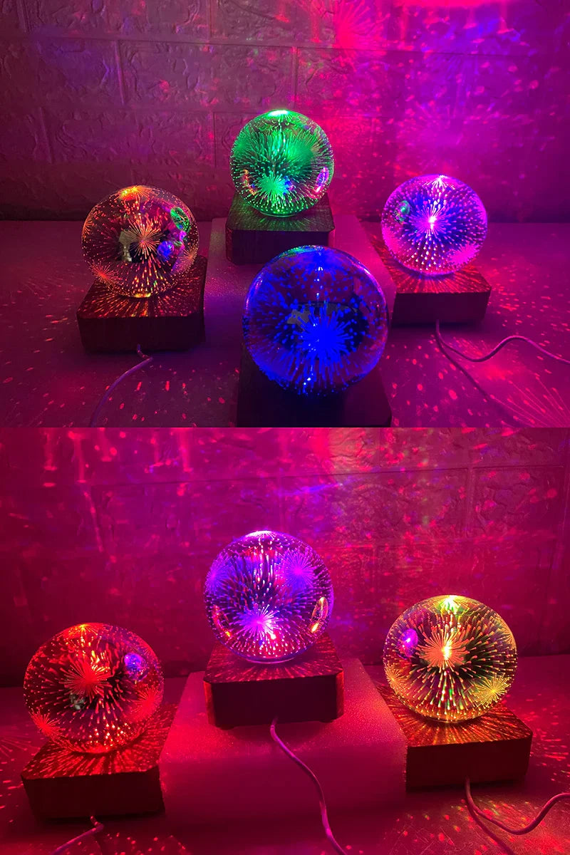 Vivolux | Night Light Starry Sky Star Heart Colorful Atmosphere Multiple USB Table Desk Lamp Ball Home Bedroom Decoration Christmas Gift