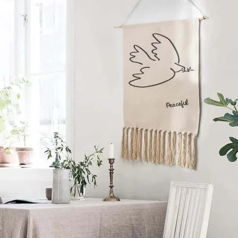 Vivolux | Macrame Hängender Baumwollteppich