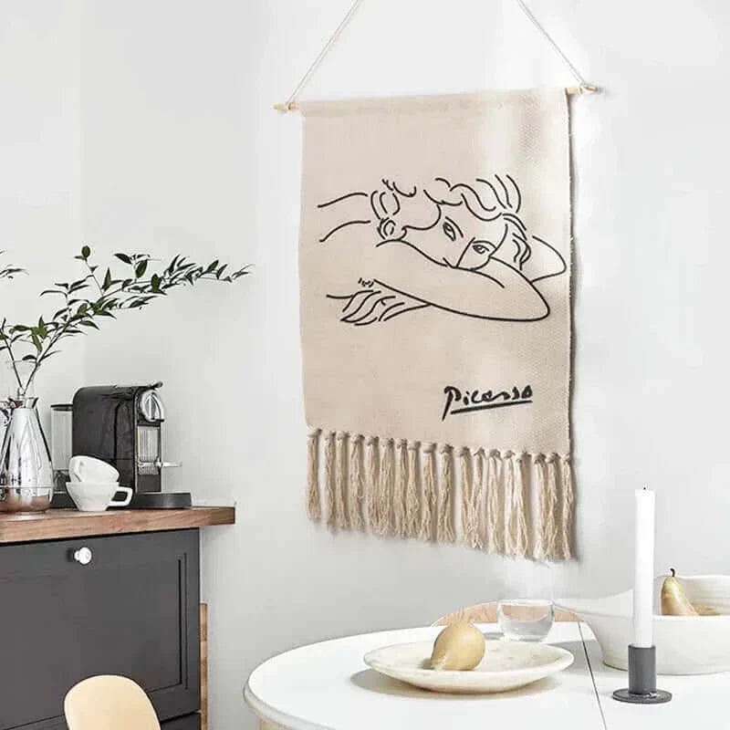 Vivolux | Macrame Hängender Baumwollteppich