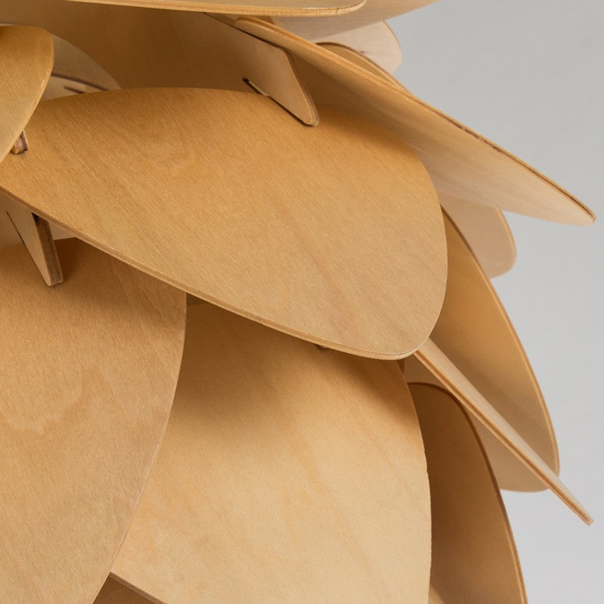 Vivolux | Handgefertigte Holz Pinienzapfen Pendelleuchte