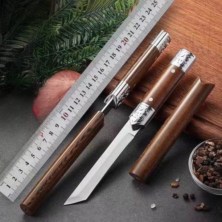 Vivolux | Handgefertigtes Utility-Messer mit japanischem Holzgriff