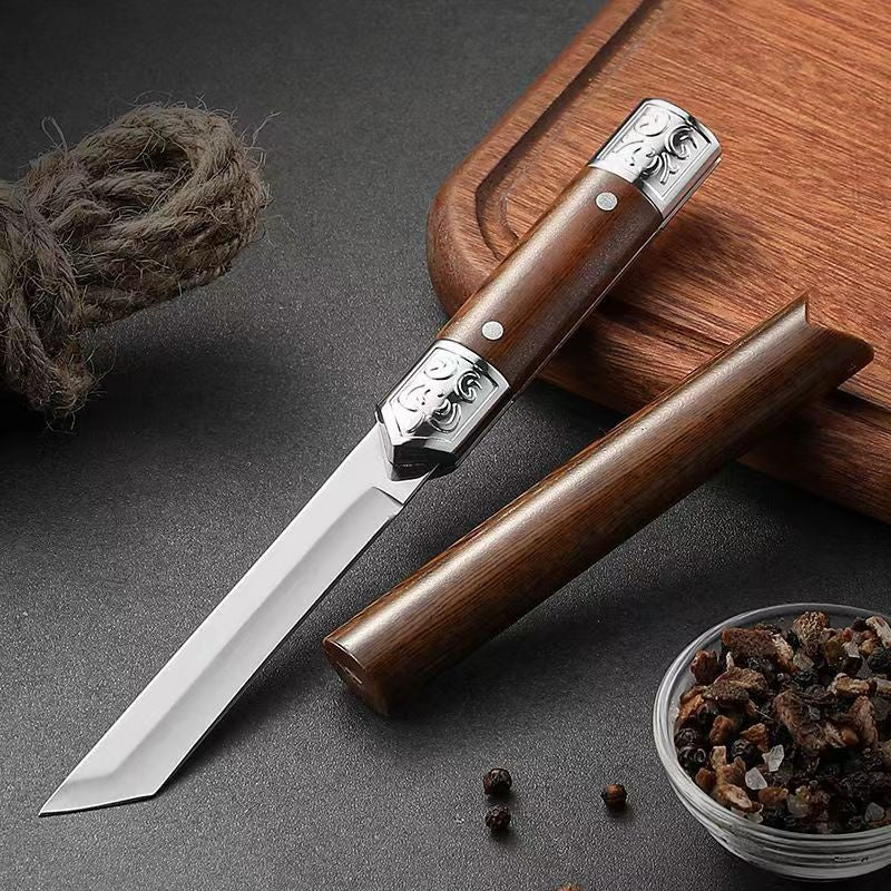 Vivolux | Handgefertigtes Utility-Messer mit japanischem Holzgriff