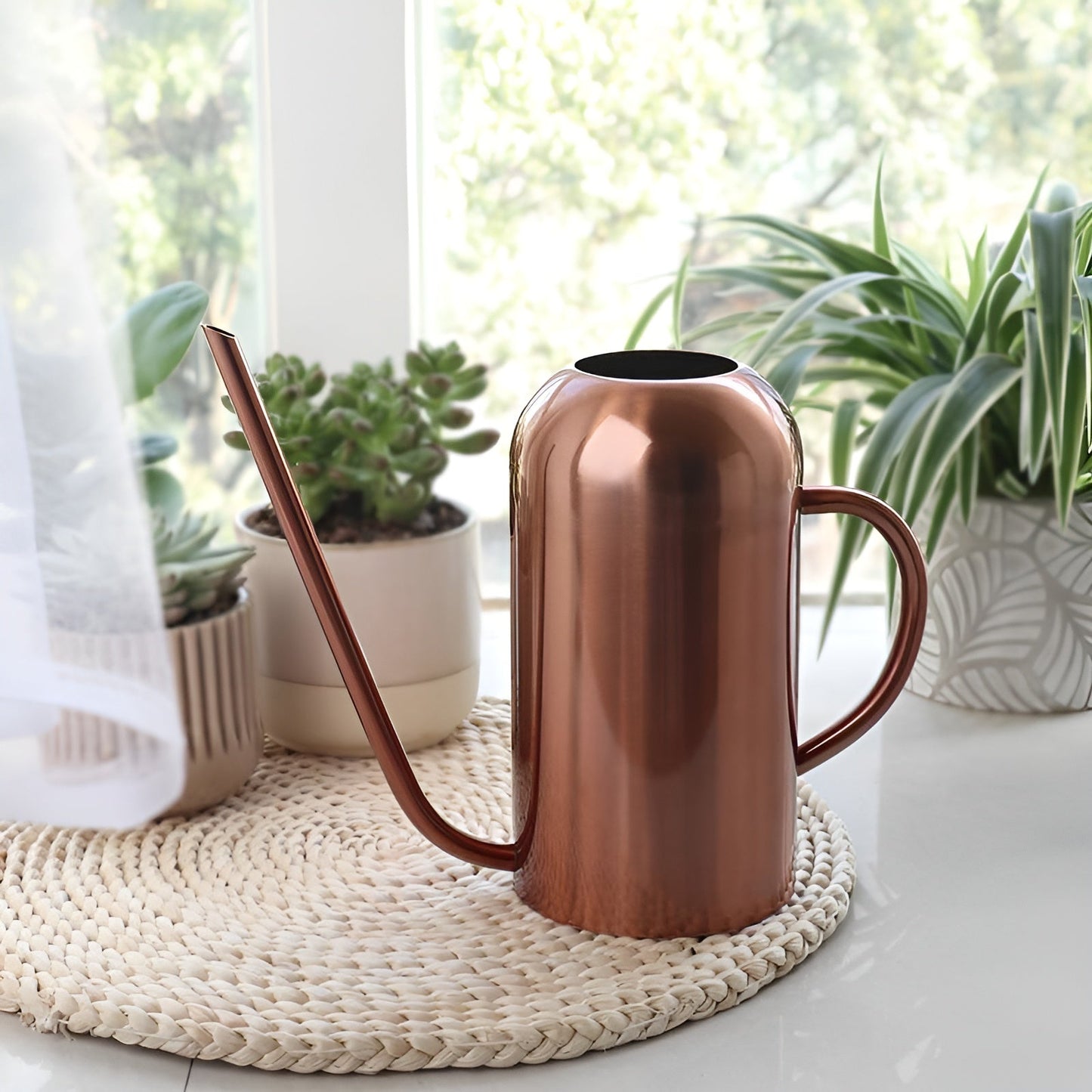 Vivolux | Edelstahl-Ausgießer - 1,5L lange Gießkanne für Pflanzen und Blumen