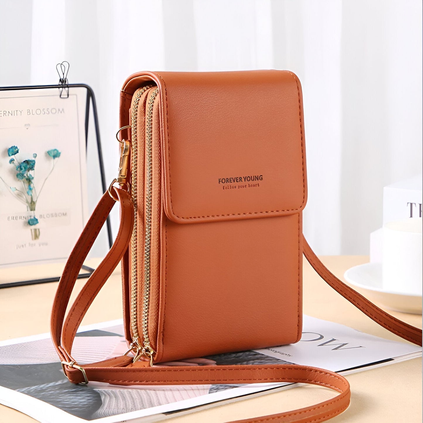 Carry- Stilvolle Crossbody Geldbörse & Telefonhalter Tasche