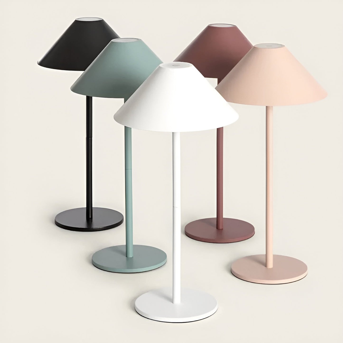 Vivolux | LumiLuxe - Dimmbare Nordic Cone LED-Tischleuchte mit Touch Control