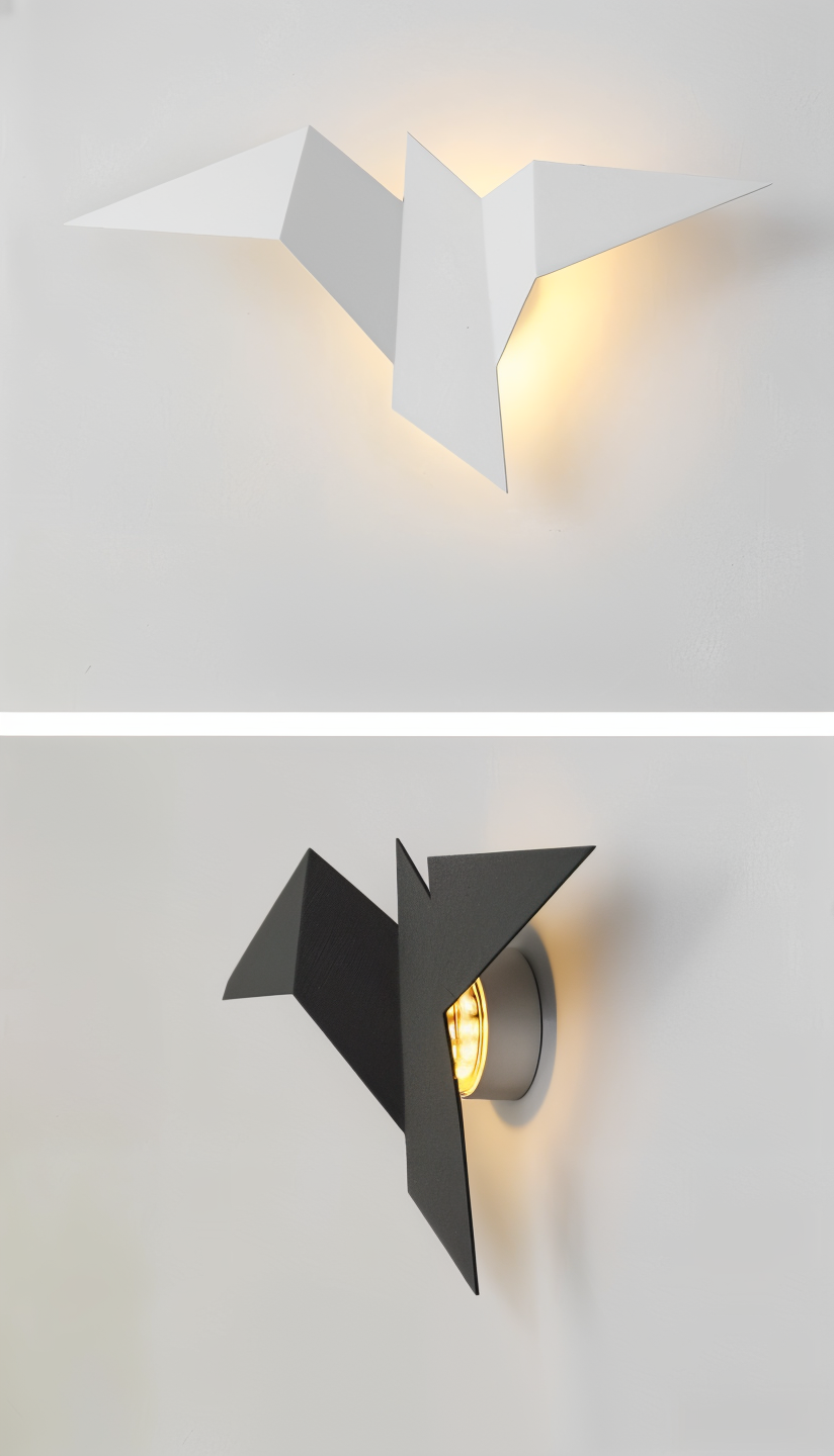 Vivolux | OriTori Wandleuchte - Geometrische Origami Vogel Wandleuchte - Japanischer Stil Wandleuchte Design