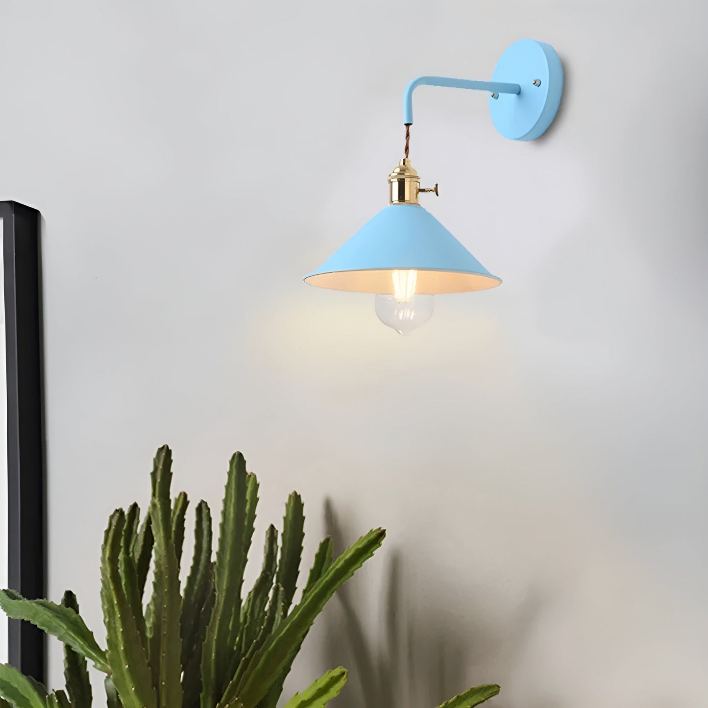 Vivolux | Retro Vintage Wandlampe - Vintage-inspirierte Kegel Metall Wandlampe