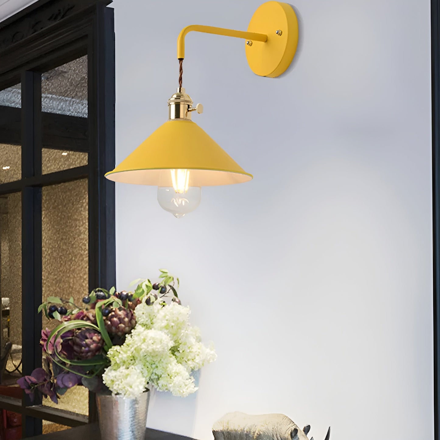 Vivolux | Retro Vintage Wandlampe - Vintage-inspirierte Kegel Metall Wandlampe