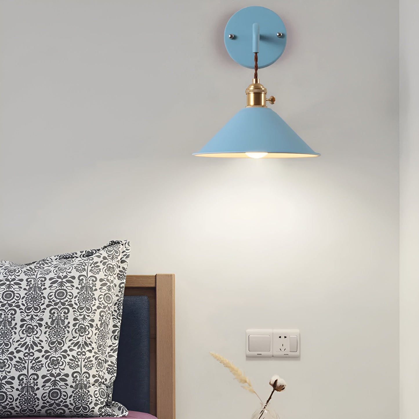 Vivolux | Retro Vintage Wandlampe - Vintage-inspirierte Kegel Metall Wandlampe
