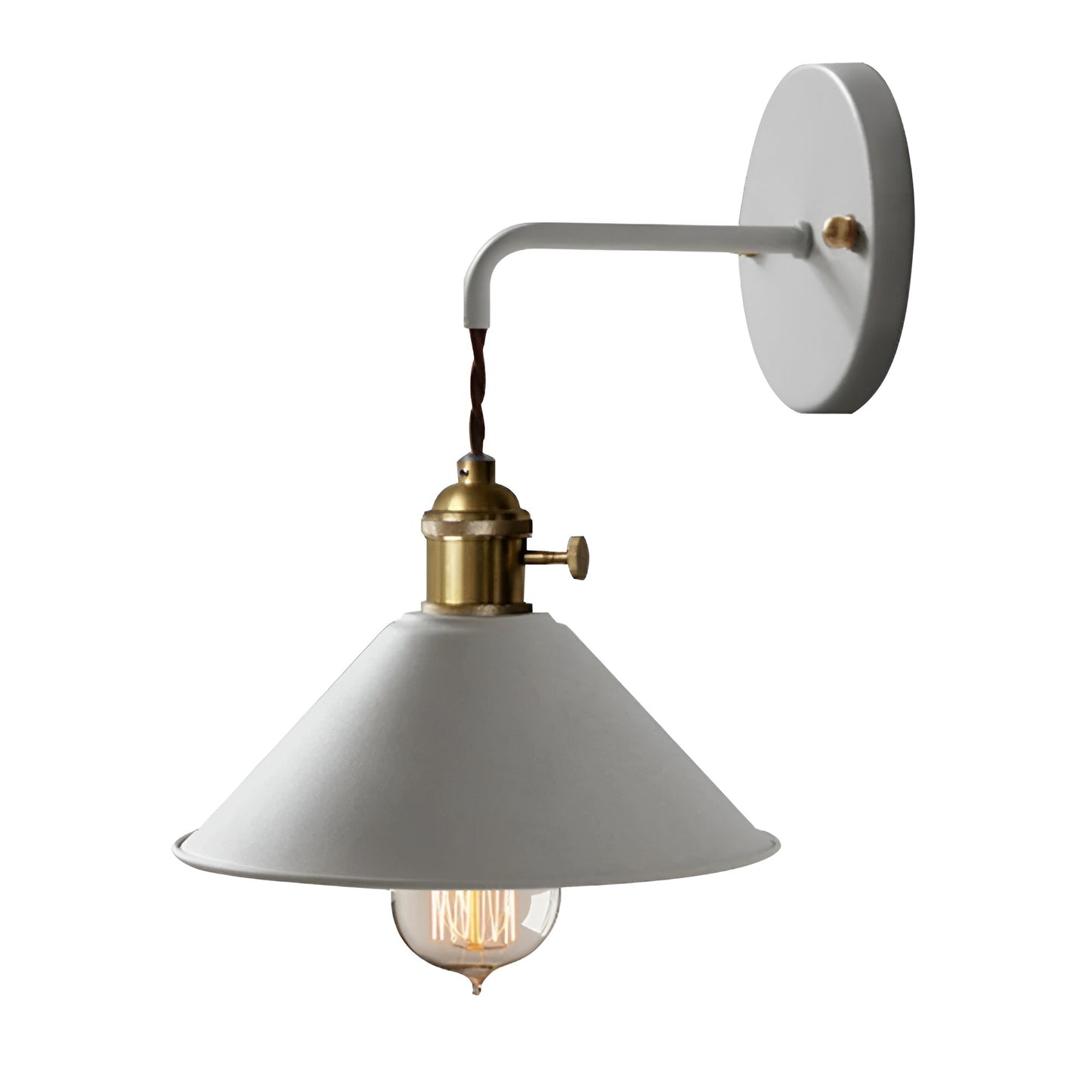 Vivolux | Retro Vintage Wandlampe - Vintage-inspirierte Kegel Metall Wandlampe