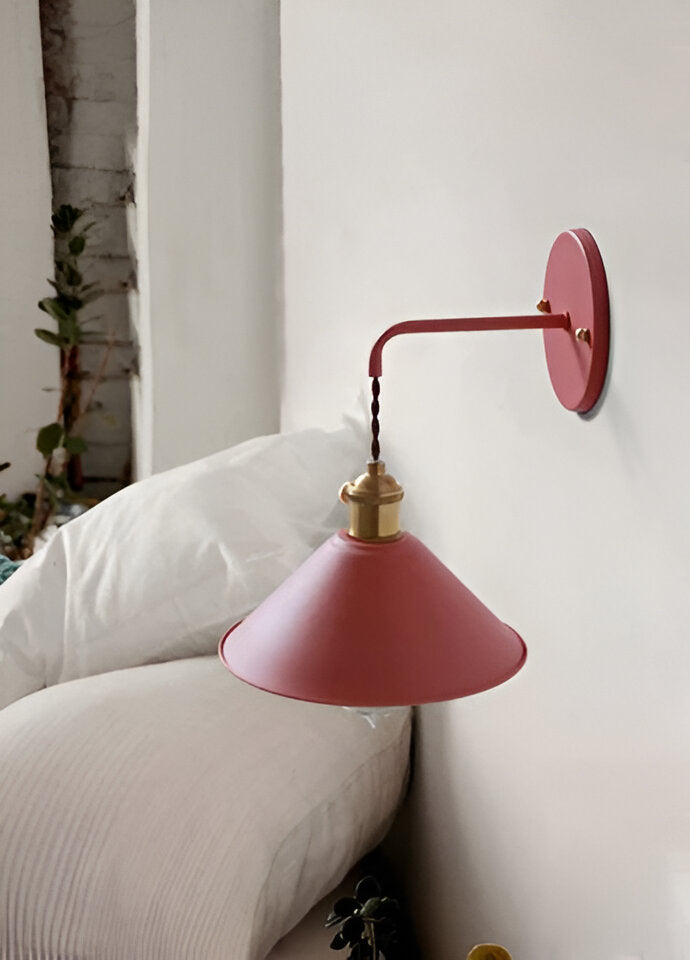 Vivolux | Retro Vintage Wandlampe - Vintage-inspirierte Kegel Metall Wandlampe