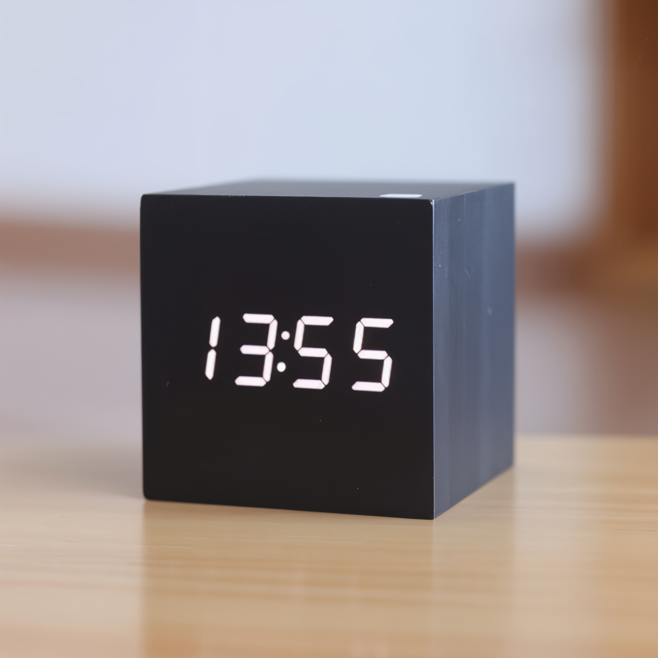 Vivolux | Digitale LED-Wecker - Würfeluhr - Holzuhr