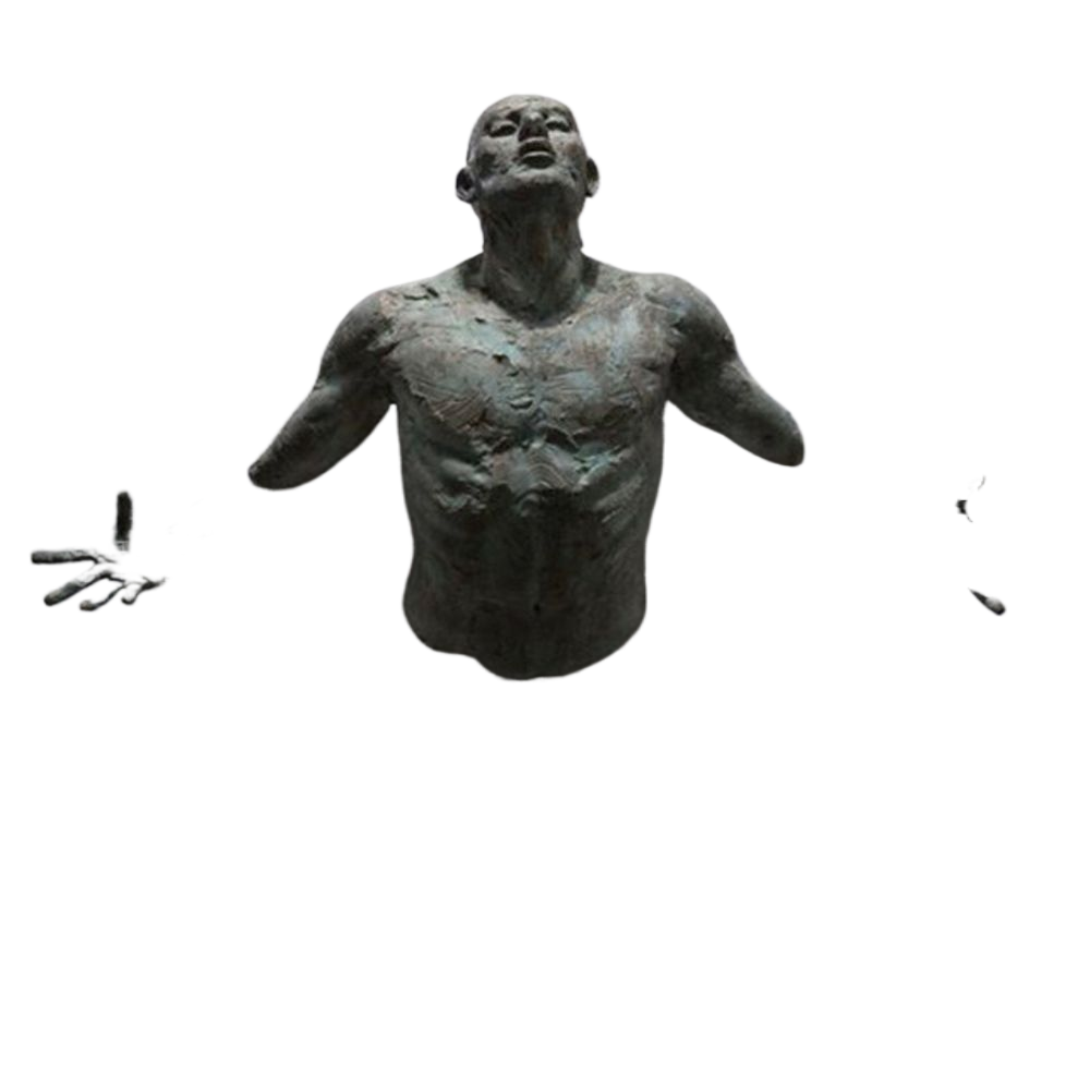 Vivolux | Imitation Kupferharz Ornament Abstrakte Figur Wandkunst Kletterer 3D Durch Wand Statue Skulptur