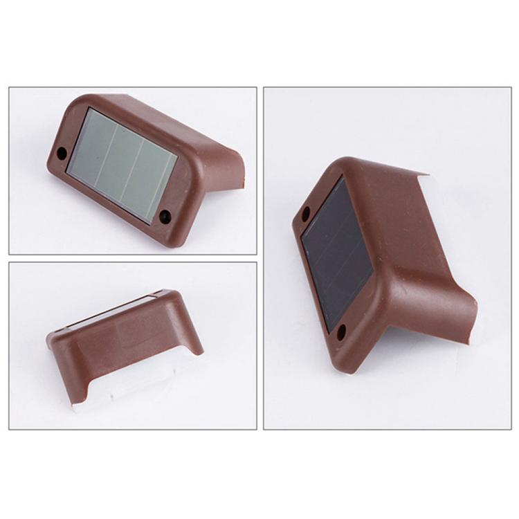 Vivolux | 12 PCS Solar Powered LED Außenstufenlicht IP65 wasserdicht Gartenlampe, warmweißes Licht (Braun)