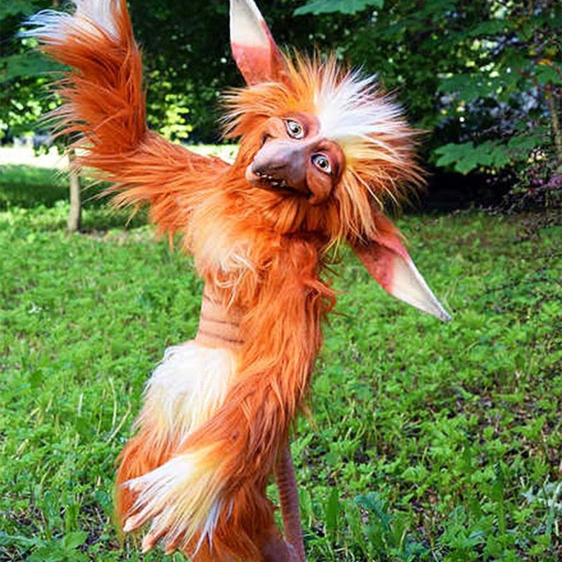 Vivolux | Labyrinth Plüschpuppe Maze-Wurm Rote Haarige Große Mund Monster Tier Plüschpuppe Spielzeug Süß Lustiges Geschenk Plüschpuppe Wohnkultur