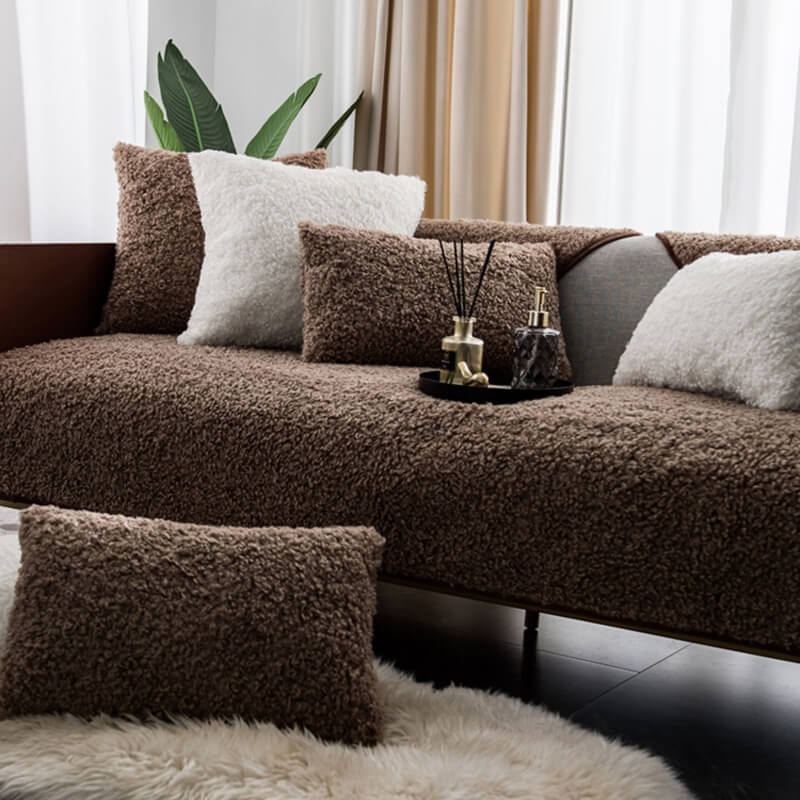 Vivolux | Luxus Warmes Fleece Möbel Schutzmatte Rutschfeste Sofa Abdeckung