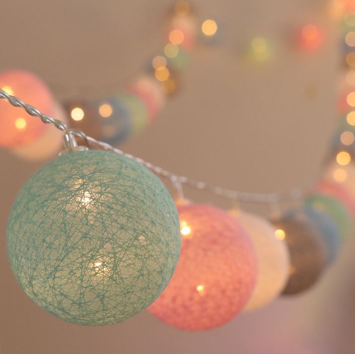 Vivolux | Royallure Baumwollballon-Lichterkette – Gemütliche Dekoration für Zuhause & Feiern