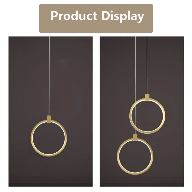 Vivolux | Elegante Doppelte Ring Hängeleuchte | DuoGlow