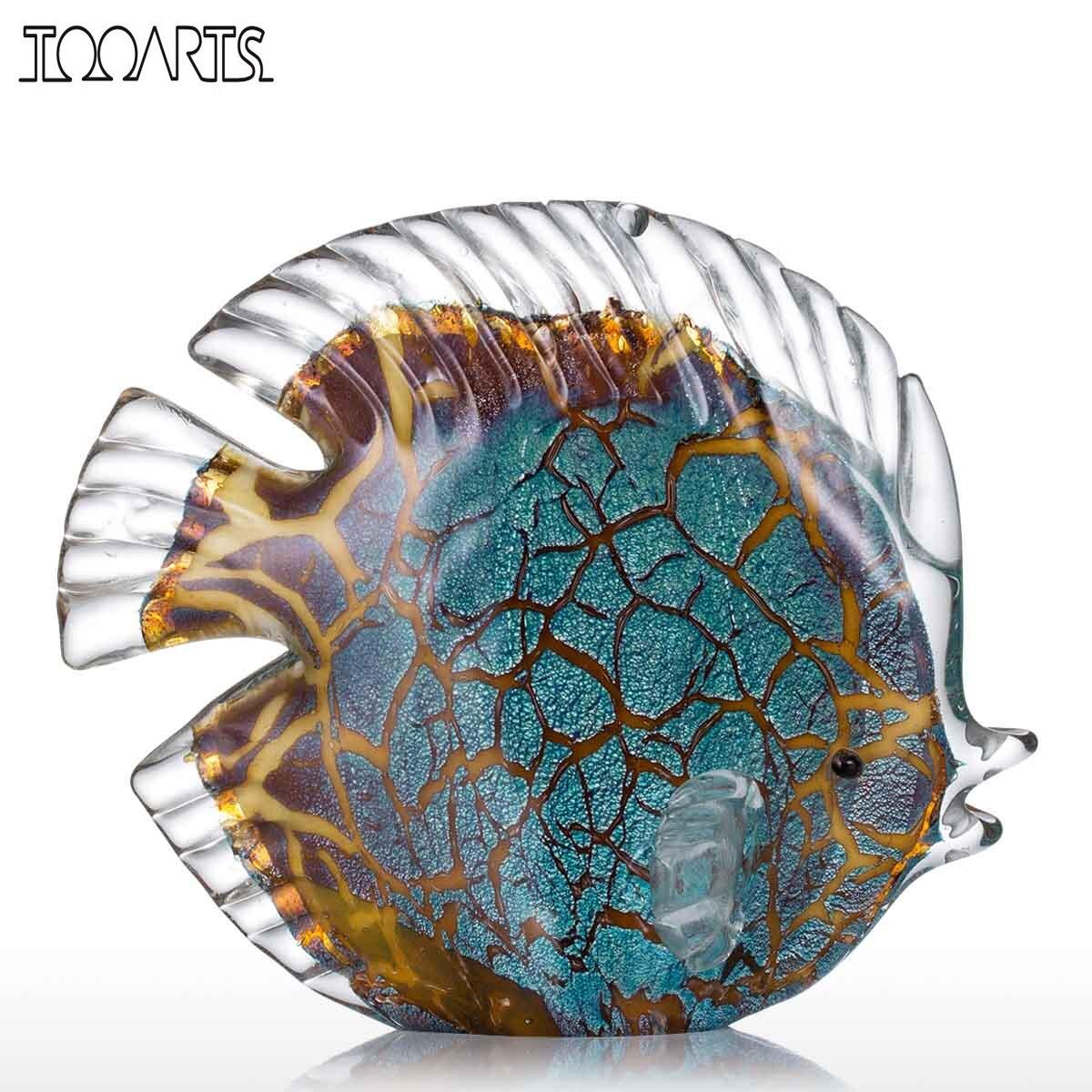 Vivolux | Mehrfarbig Gepunktet Tropischer Fisch Delikate Glas Skulptur Elegante Wohnungsdekoration Glas Fisch Exquisite Raum Wohnungsdekoration Handwerk