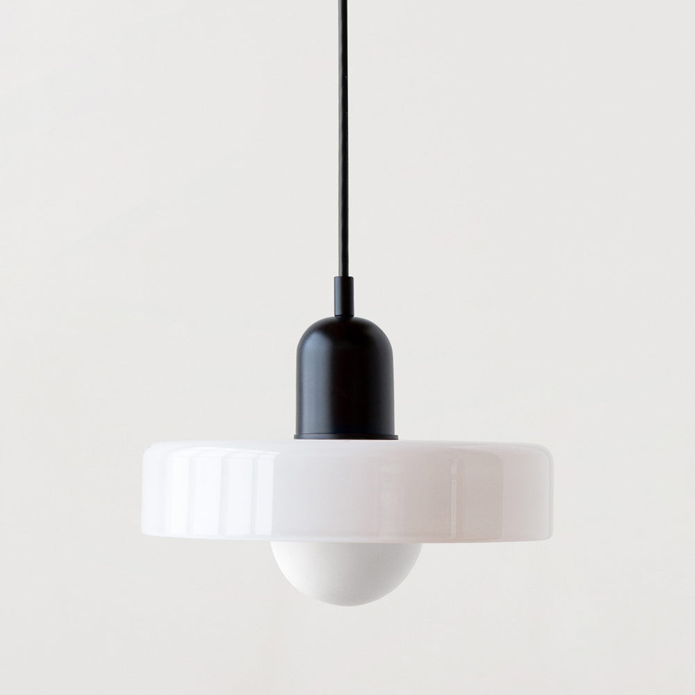 Vivolux | Pendelleuchte aus farbigem Glas | Elegante Hängeleuchte im Bauhaus-Stil | Designlampe für Wohnzimmer & Esszimmer