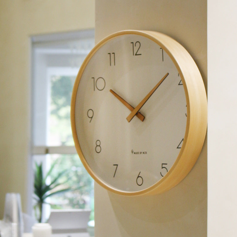 Vivolux | Nordic Minimalist Holz Stille Wanduhr