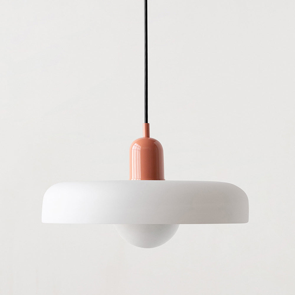 Vivolux | Pendelleuchte aus farbigem Glas | Elegante Hängeleuchte im Bauhaus-Stil | Designlampe für Wohnzimmer & Esszimmer