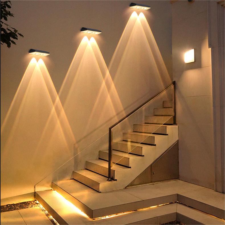 Vivolux | Solarzaunlichter Außen warmweiß & RGB wechselnde Solar Decklichter, LED Solarlichter für Außen Wand Geländer Terrasse Treppe Schritt Garten Hinterhof