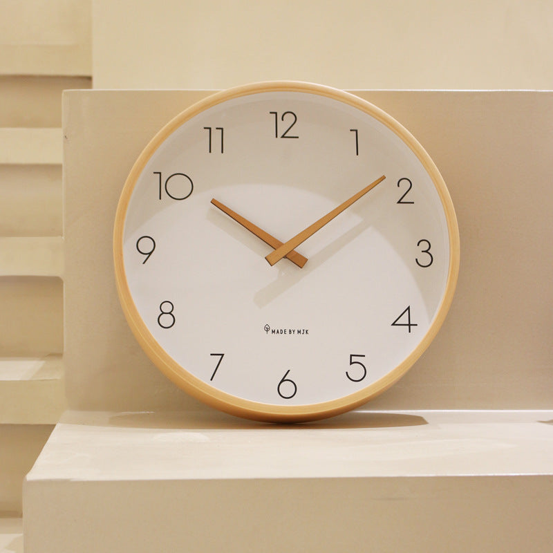 Vivolux | Nordic Minimalist Holz Stille Wanduhr