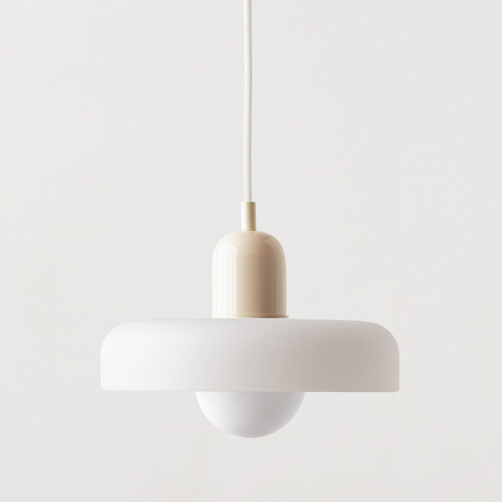 Vivolux | Pendelleuchte aus farbigem Glas | Elegante Hängeleuchte im Bauhaus-Stil | Designlampe für Wohnzimmer & Esszimmer