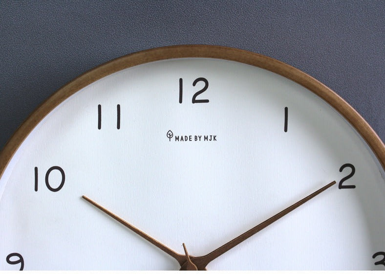 Vivolux | Schlichte analoge Massivholz-Wanduhr für Zuhause – zeitlos und elegant!
